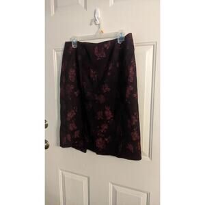 White House Black Market Jacquard Floral Skirt, Size 12